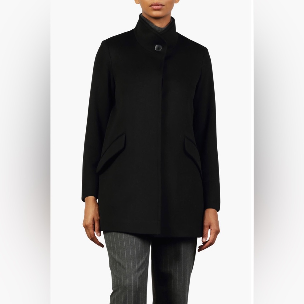 Fleuette Wool Stand Collar Car Coat Size 12 - Picture 2 of 9